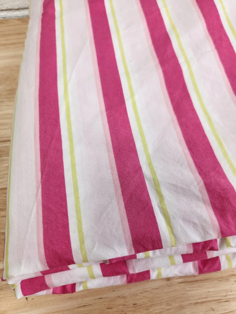 Pottery Barn Kids Striped Duvet Cover Sz Sz F/Q Bright Colorful Pink Lime